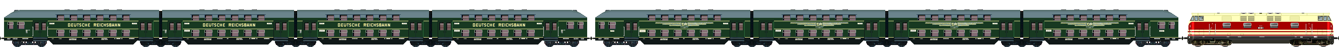 DR Doppelstockgliederzug DBv (früher DB 13)