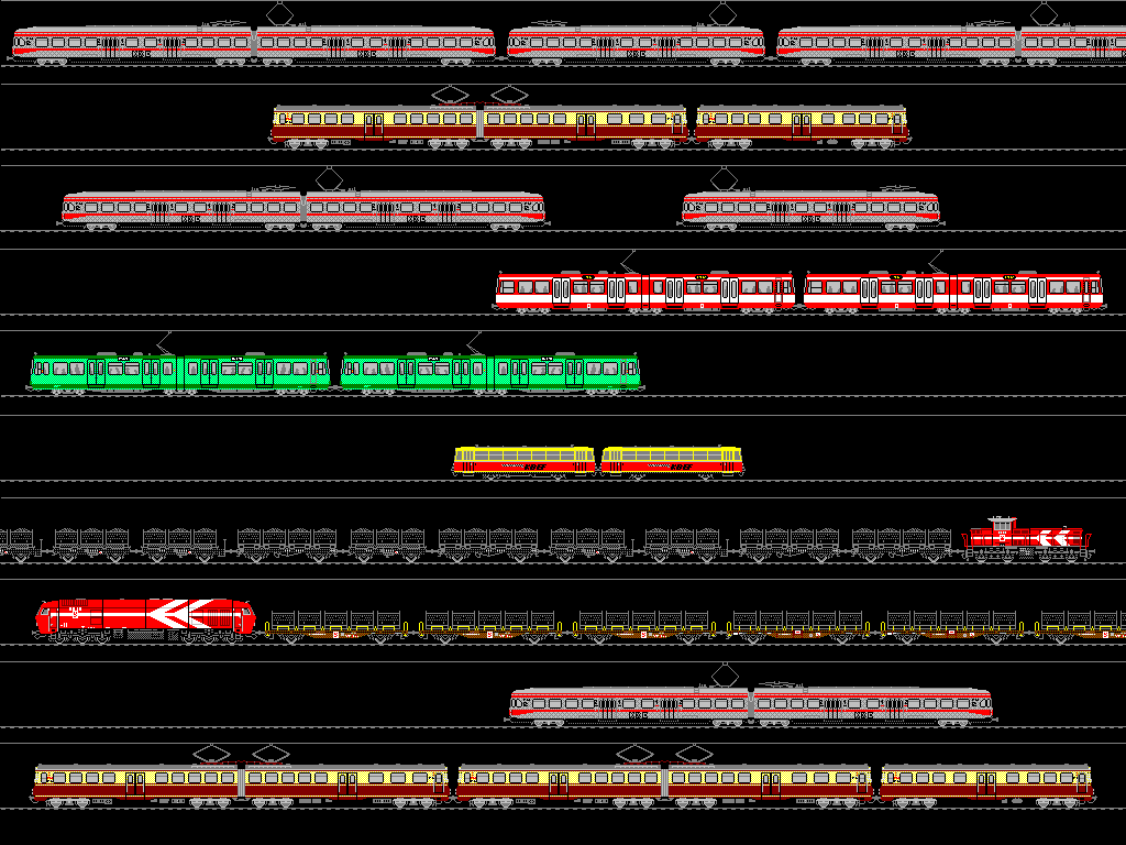 Wallpaper with vehicles which were and are busy on tracks of the KBE/KFBE/HGK around Cologne. Because the mixed operation with trains an trams are reality in Cologne since 1914 (thats out of Colognes sight to the 'Karlsruhe's model).